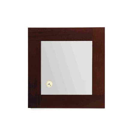 Antonio Miro Sqr Mirror W/ Iroko Wood Frame And Built-In Clock,Ebony W